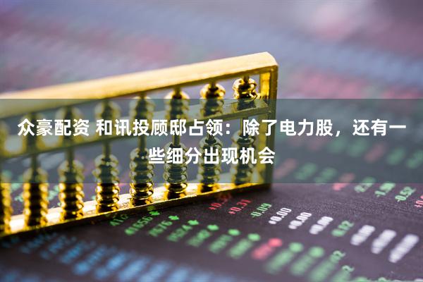 众豪配资 和讯投顾邸占领：除了电力股，还有一些细分出现机会