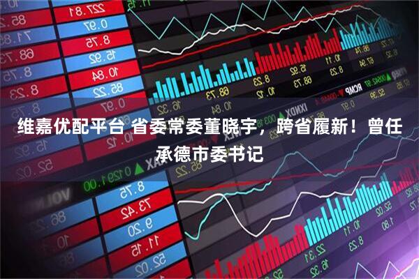维嘉优配平台 省委常委董晓宇，跨省履新！曾任承德市委书记